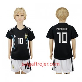 Argentina Fodboldtrøjer Maradona 10 Børn Udebanesæt VM 2018